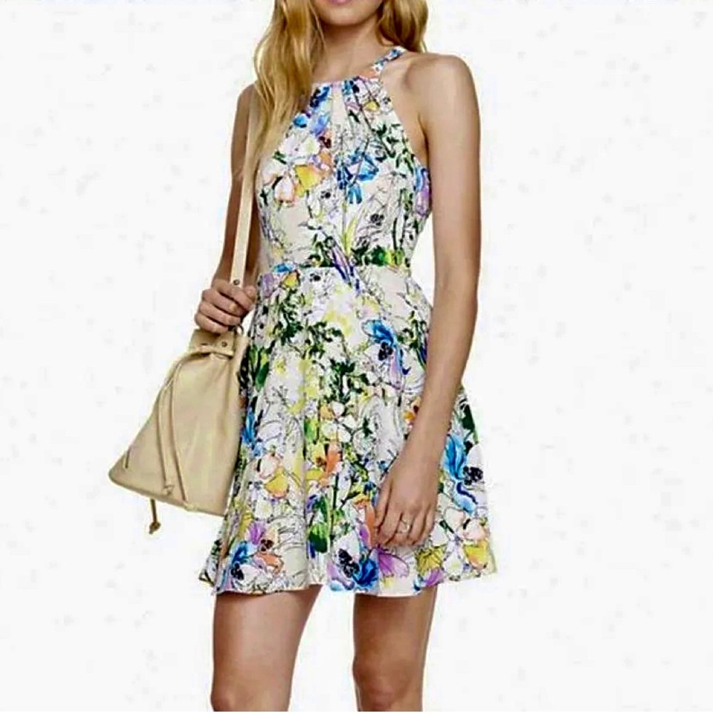 Express Floral Halter Dress